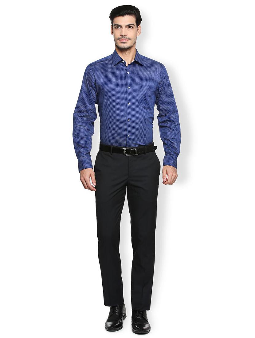 blue cotton formal shirt - 15345181 - Zoom Image - 3