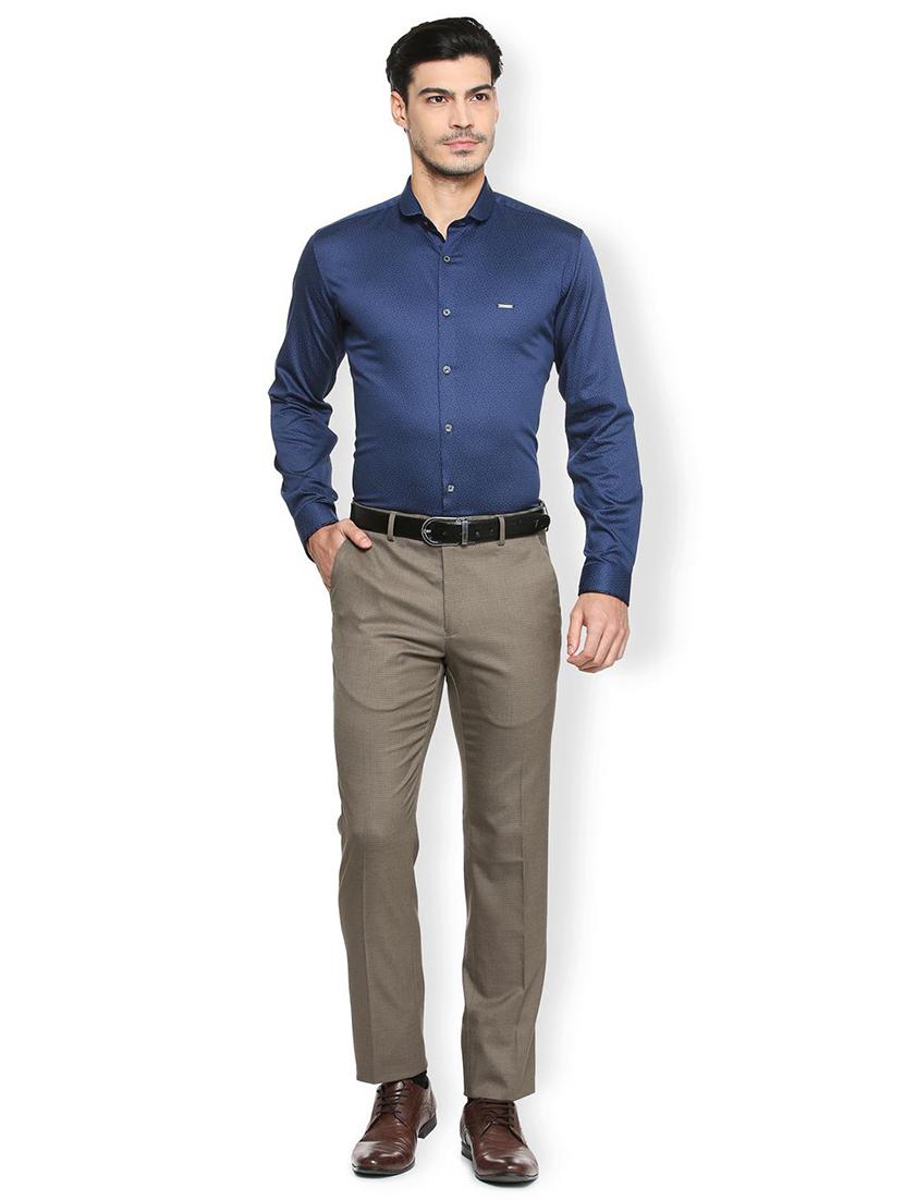 blue cotton formal shirt - 15345182 - Zoom Image - 3