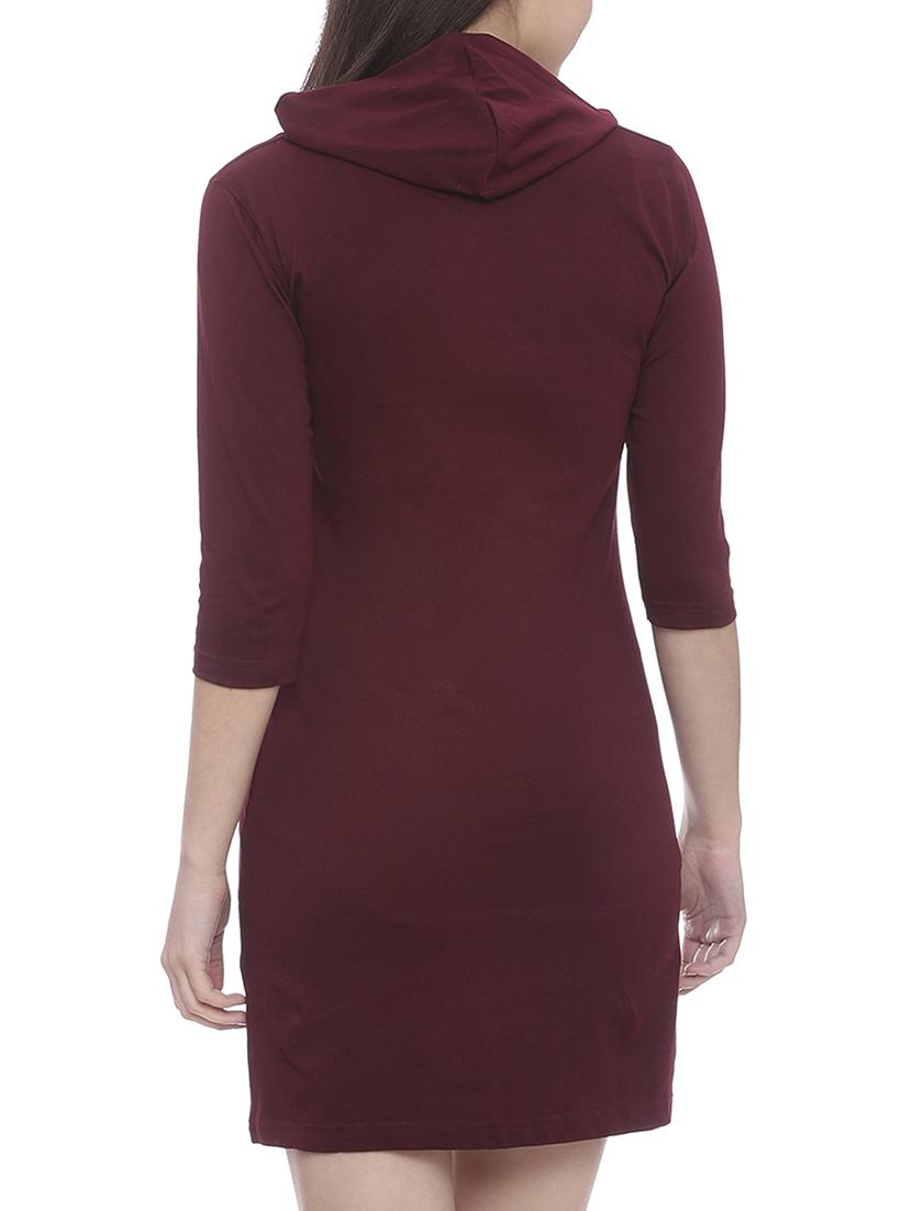 front pocket hooded sheath dress - 15345248 - Zoom Image - 3