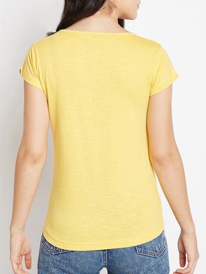 v-neck solid tee - 15345255 - Standard Image - 3