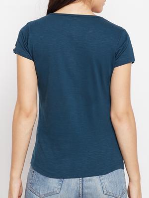 v-neck solid tee - 15345256 - Standard Image - 3