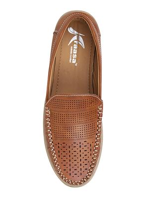 tan leatherette casual slip on - 15345273 - Standard Image - 3