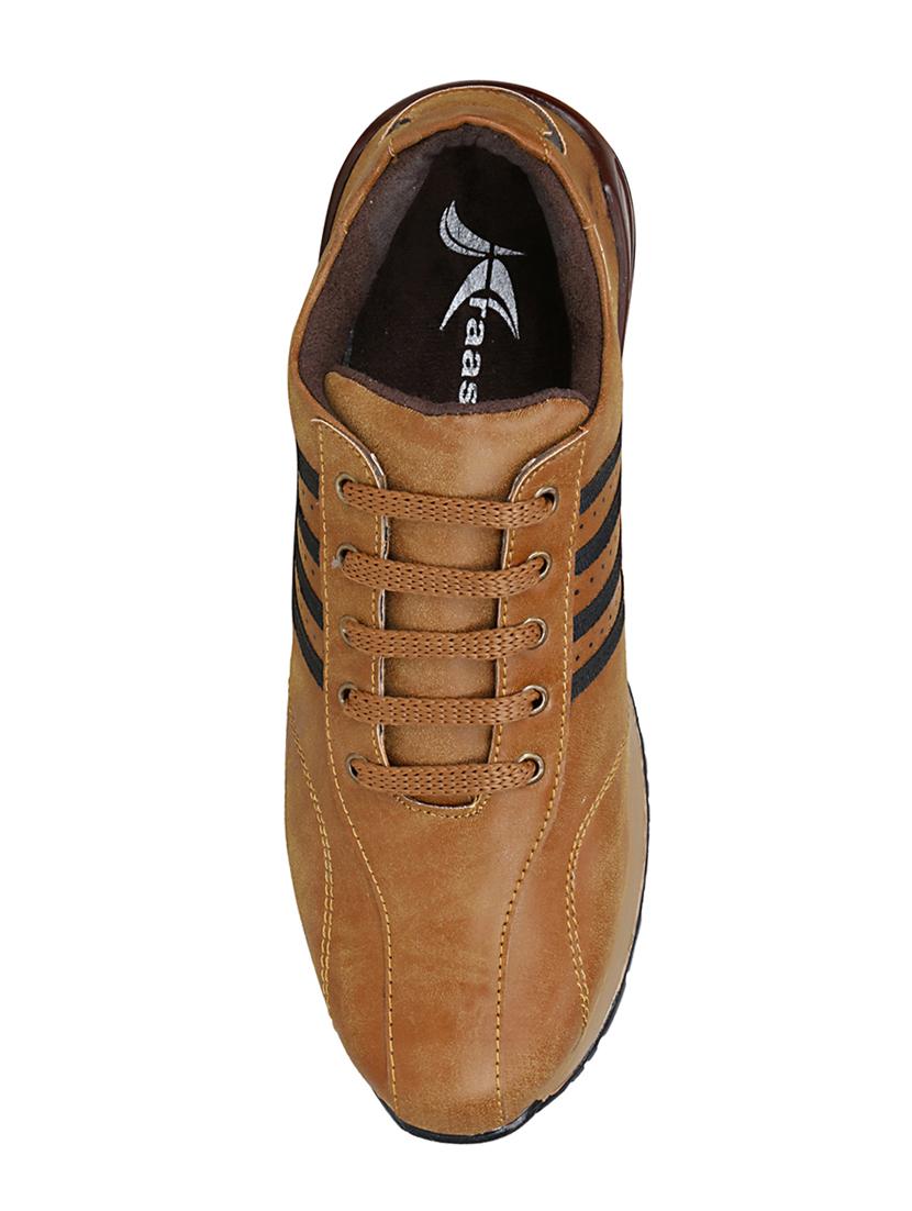 tan leatherette lace up shoe - 15345276 - Zoom Image - 3