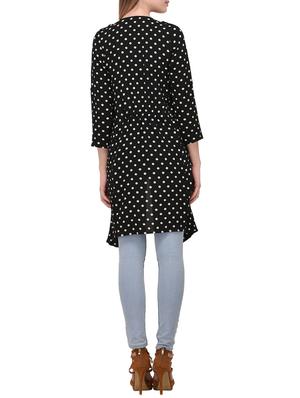 polka dotted drape shrug - 15345361 - Standard Image - 3