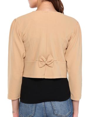 Bow detail crop shrug - 15345363 - Standard Image - 3