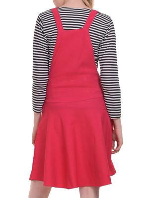 flared patch pocket dungaree dress - 15345551 - Standard Image - 3