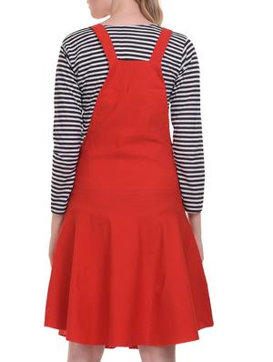 flared patch pocket dungaree dress - 15345553 - Standard Image - 3