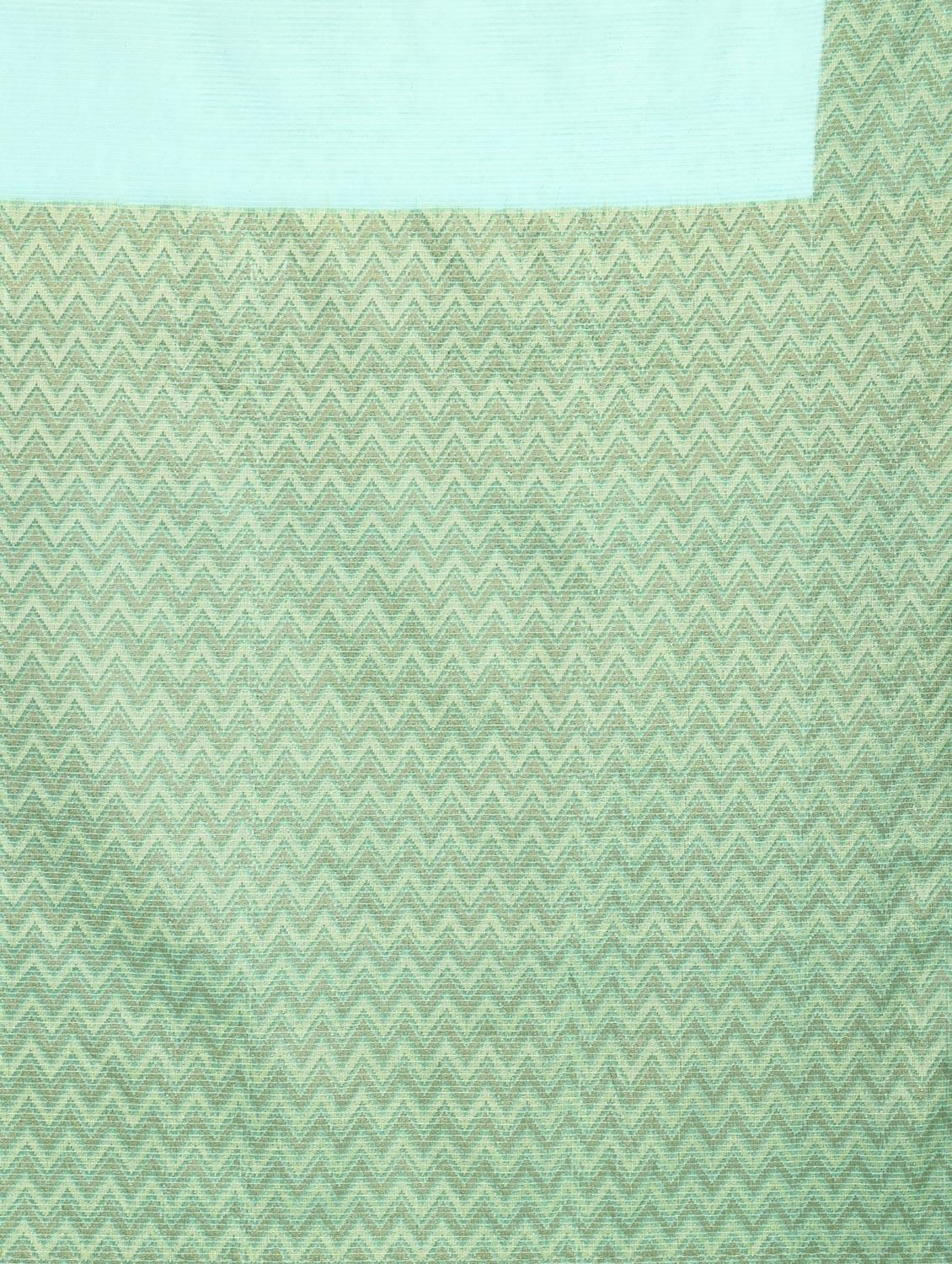 paisley zari border handloom saree with blouse - 15345636 - Zoom Image - 3