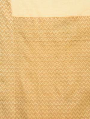 chevron zari border handloom saree with blouse - 15345638 - Standard Image - 3