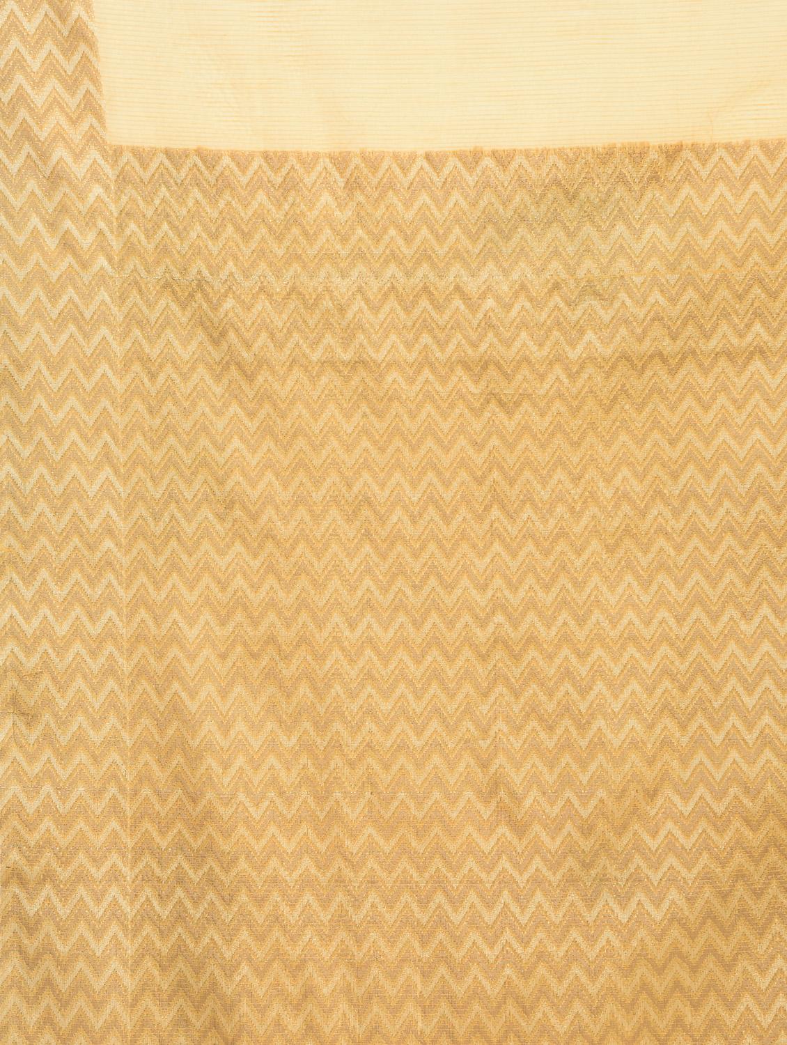 chevron zari border handloom saree with blouse - 15345638 - Zoom Image - 3