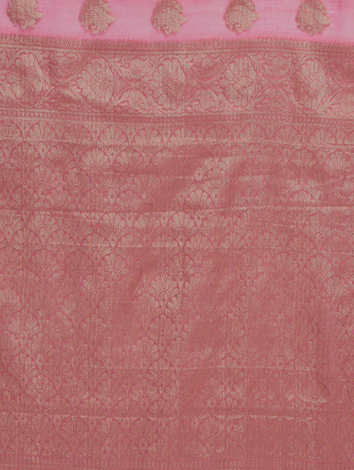 Zari motif Banarasi Saree with blouse - 15345643 - Zoom Image - 3