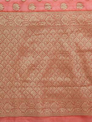 Paisley Zari Banarasi Saree with blouse - 15345644 - Standard Image - 3