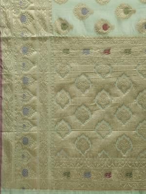 Zari Motif Banarasi Saree with blouse - 15345663 - Standard Image - 3