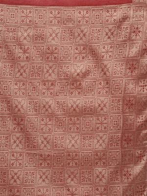 geometrical zari border handloom saree with blouse - 15345673 - Standard Image - 3
