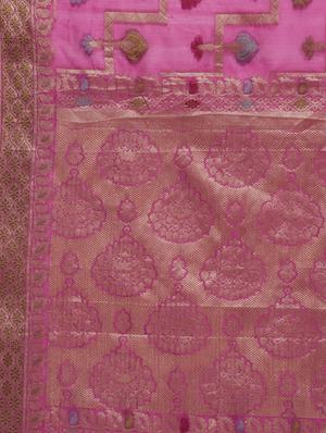 geometrical zari motif banarasi saree with blouse - 15345760 - Standard Image - 3