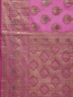 Zari Motif Banarasi Saree with blouse - 15345763 - Standard Image - 3