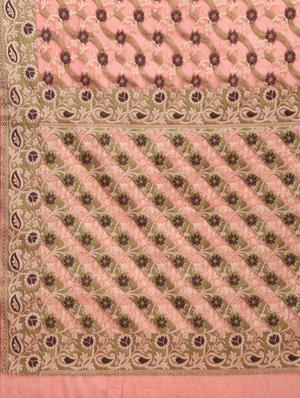 floral Zari motif Banarasi Saree with blouse - 15345766 - Standard Image - 3