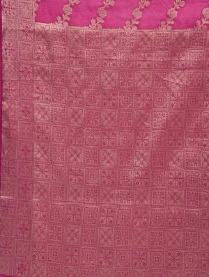Zari Work Banarasi Saree with blouse - 15345778 - Standard Image - 3