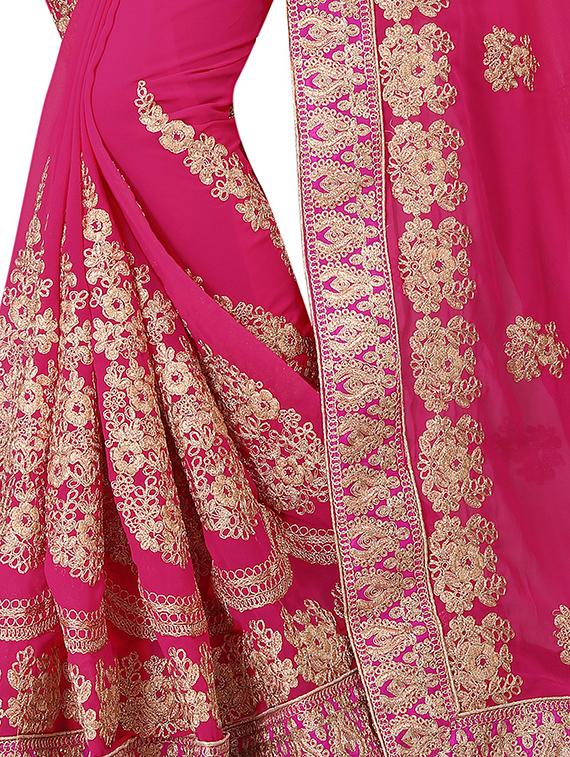 coding embroidery work saree with blouse - 15345825 - Zoom Image - 3