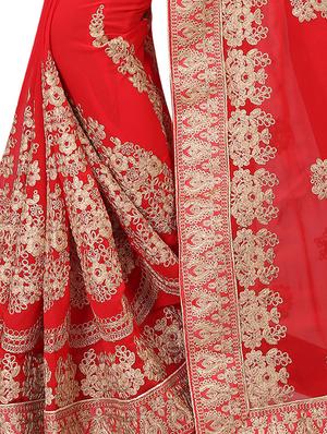 coding embroidery work saree with blouse - 15345826 - Standard Image - 3