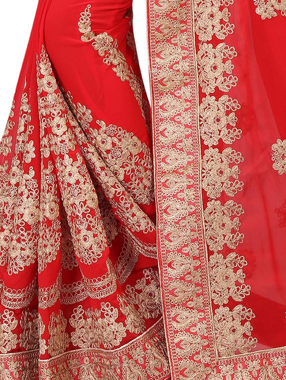coding embroidery work saree with blouse - 15345826 - Zoom Image - 3