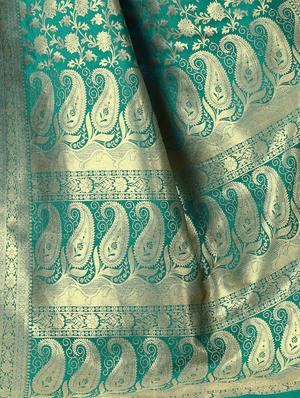 zari woven banarasi silk saree with blouse - 15345839 - Standard Image - 3