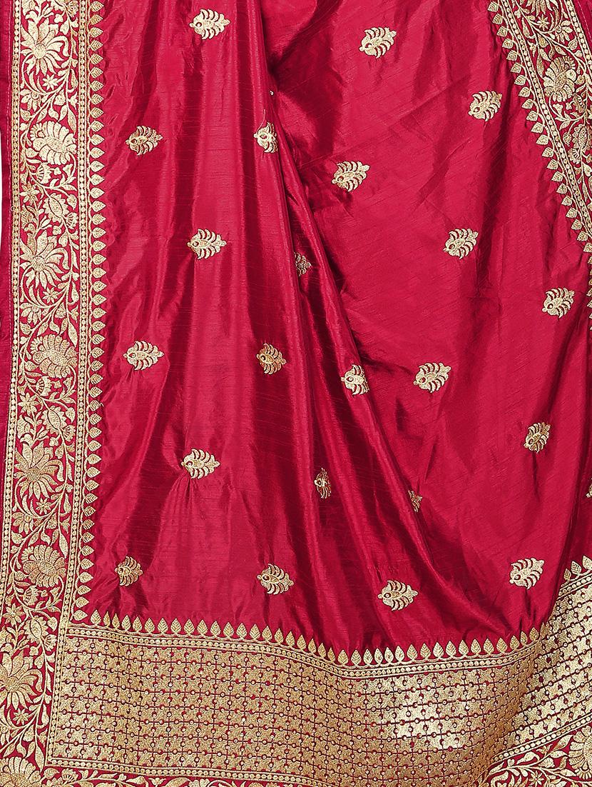 zari embroidery work saree with blouse - 15345846 - Zoom Image - 3