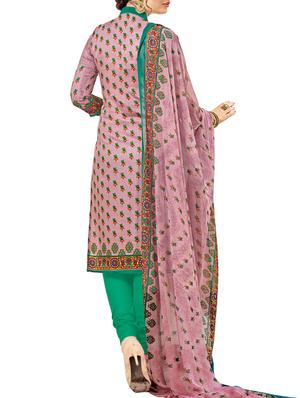 Embroidered unstitched churidaar suit - 15345888 - Standard Image - 3