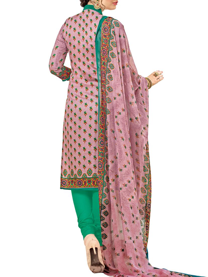 Embroidered unstitched churidaar suit - 15345888 - Zoom Image - 3