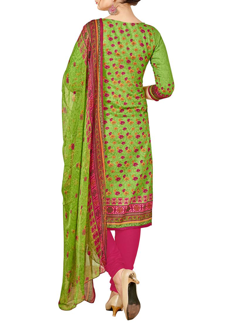 Embroidered unstitched churidaar suit - 15345889 - Zoom Image - 3