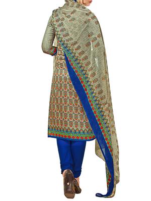 Embroidered unstitched churidaar suit - 15345893 - Standard Image - 3