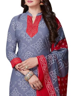Printed unstitched salwar suit - 15346593 - Standard Image - 3