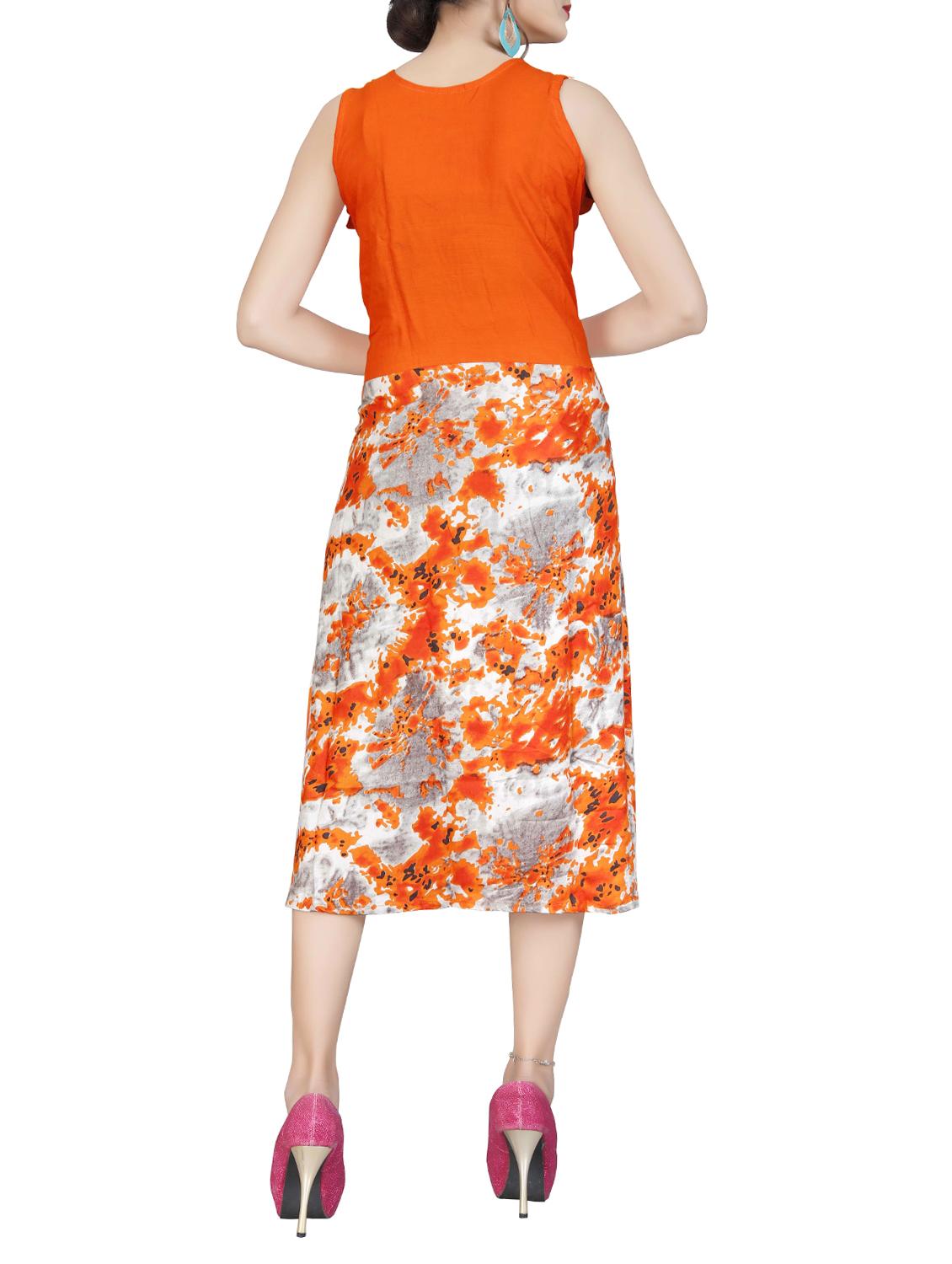 belted button loop detail a-line dress - 15347283 - Zoom Image - 3
