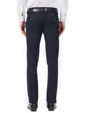 blue cotton flat front formal trouser - 15347298 - Standard Image - 3