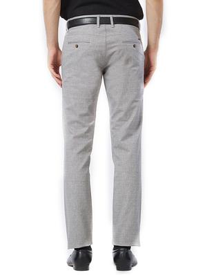 grey cotton flat front formal trouser - 15347303 - Standard Image - 3