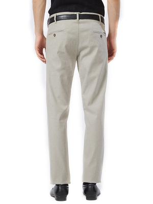 beige cotton flat front formal trouser - 15347307 - Standard Image - 3