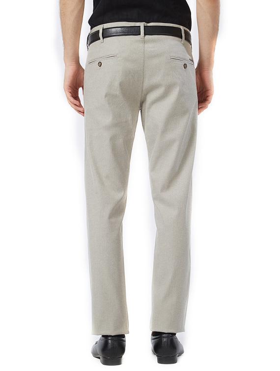 beige cotton flat front formal trouser - 15347307 - Zoom Image - 3