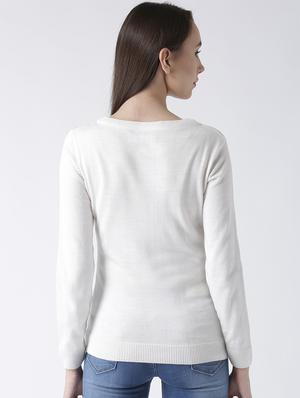 ribbed hem laced pullover - 15347348 - Standard Image - 3