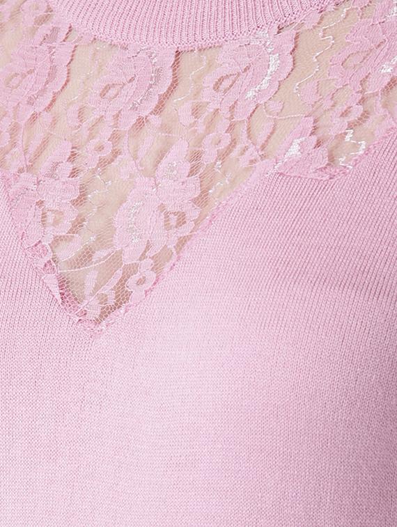 ribbed hem laced pullover - 15347349 - Zoom Image - 3