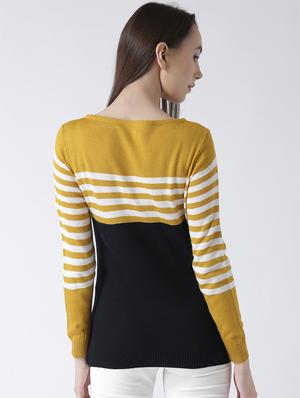 ribbed hem striped pullover - 15347351 - Standard Image - 3