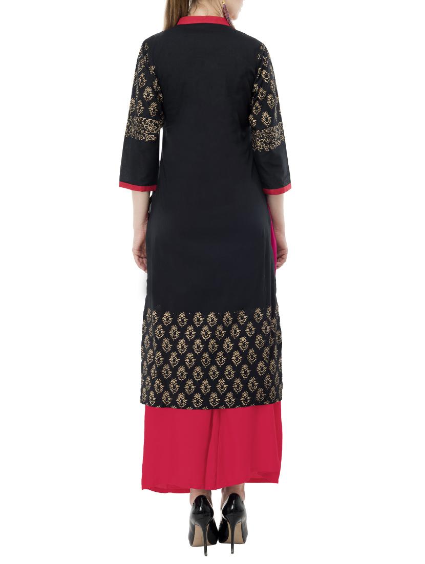 Block print straight kurta - 15347378 - Zoom Image - 3