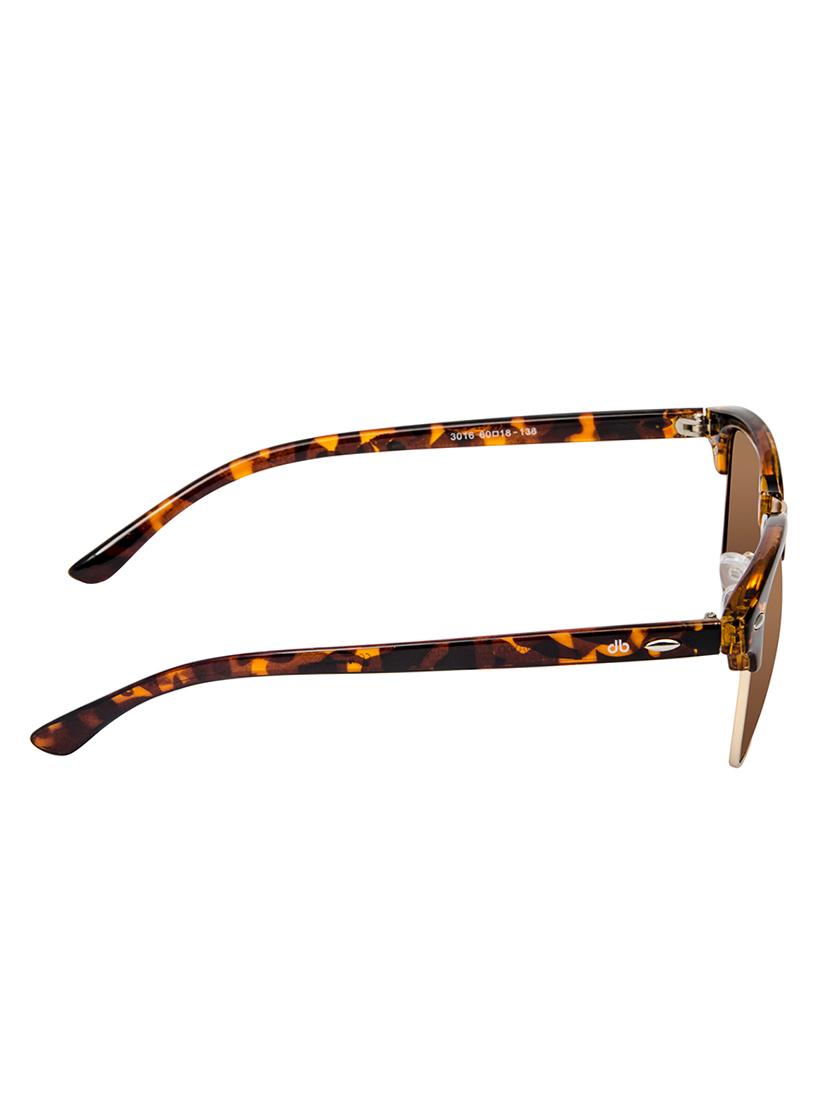 David Blake Brown Clubmaster Gradient, Polarised & UV Protected Sunglass - 15347431 - Zoom Image - 3
