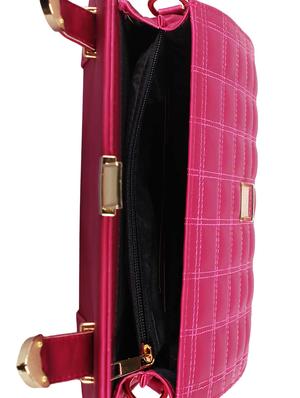 pink leatherette (pu) fashion satchel - 15347448 - Standard Image - 3