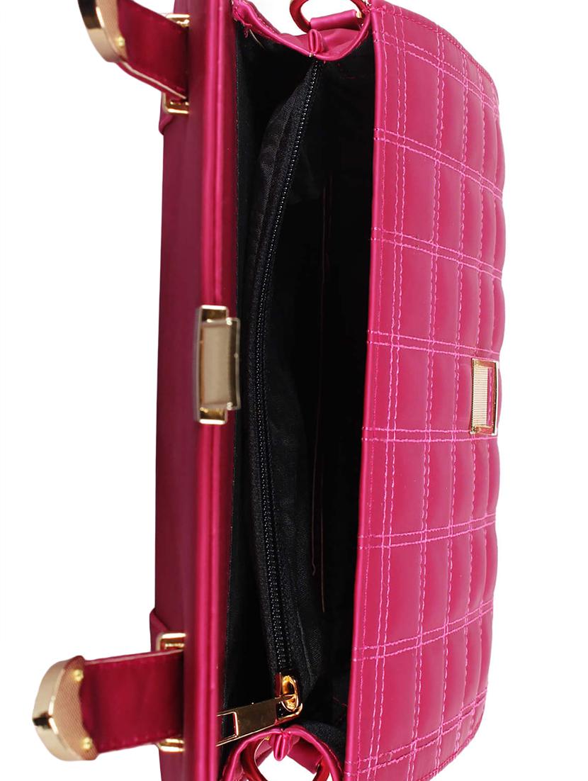 pink leatherette (pu) fashion satchel - 15347448 - Zoom Image - 3
