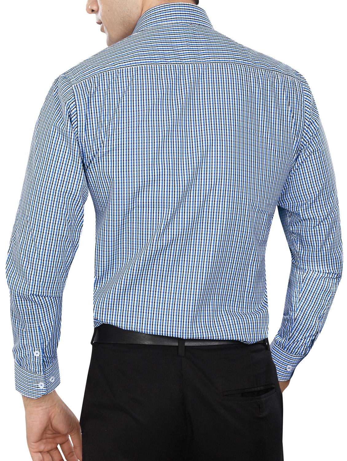 blue polyester blend formal shirt - 15347857 - Zoom Image - 3