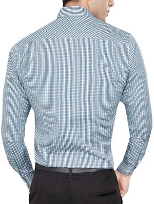 blue polyester blend formal shirt - 15347862 - Standard Image - 3