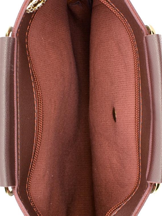 brown leatherette (pu) regular tote - 15347883 - Zoom Image - 3