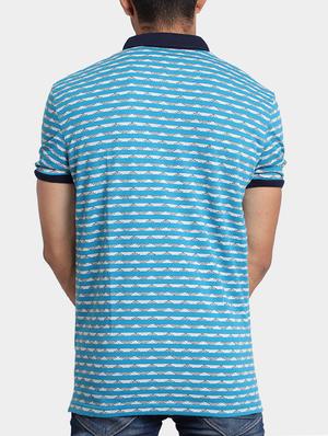 blue cotton all over print t-shirt - 15347964 - Standard Image - 3