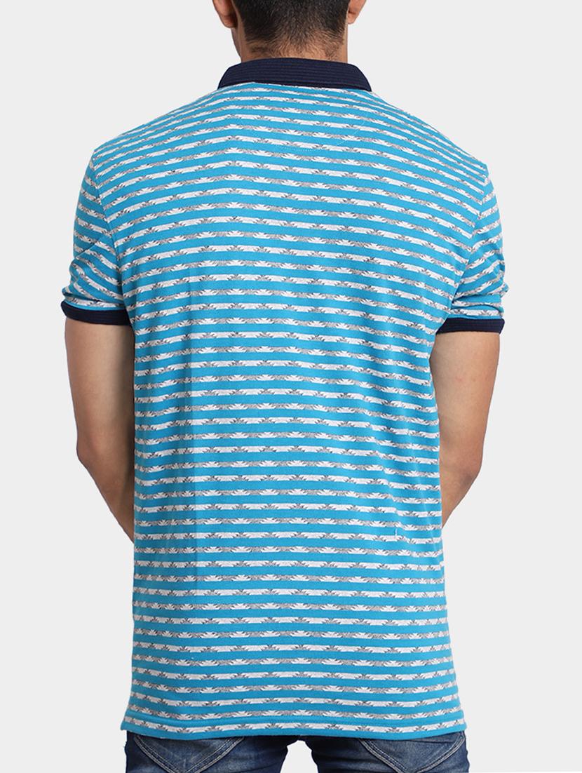 blue cotton all over print t-shirt - 15347964 - Zoom Image - 3