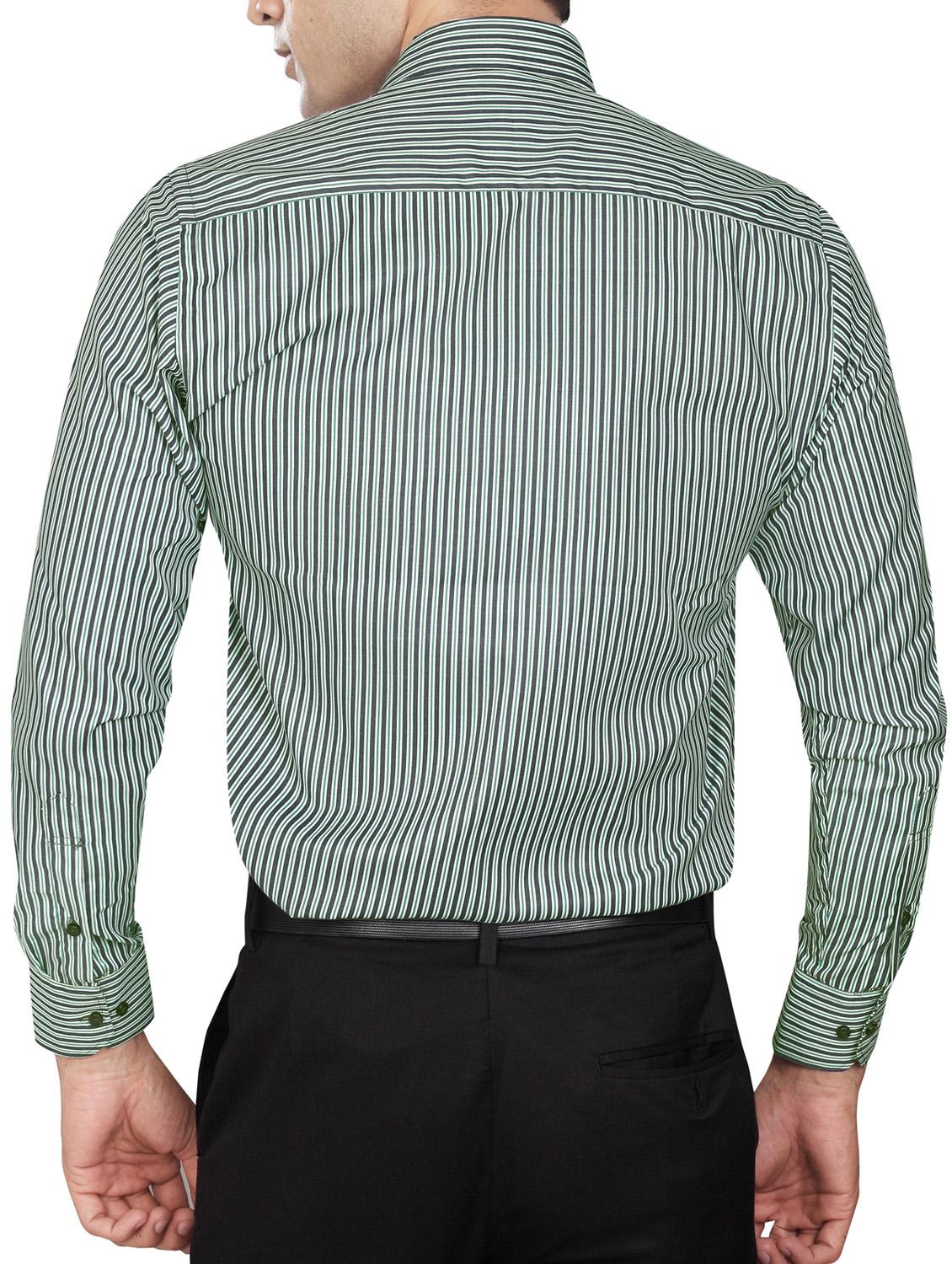 green polyester blend formal shirt - 15347980 - Zoom Image - 3